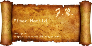 Fiser Matild névjegykártya